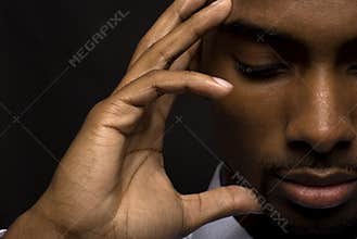 Thinking businessman
