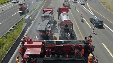 Roadwork on a highway