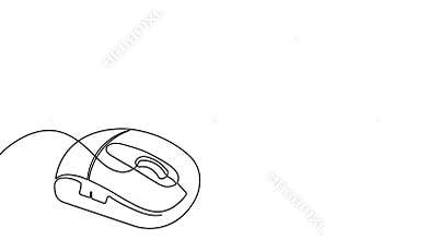 Desktop accessory continuous line motion graphic seamless loop