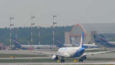 Ural Airlines Airbus A321 on the runway