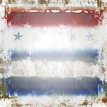 Patriotic stars and stripes grunge