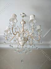 Chandelier in the bedroom
