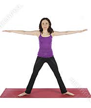 Woman in Five Pointed Star Pose in Yoga