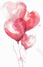 Party celebration clipart illustration with hand drawn birthday balloons.