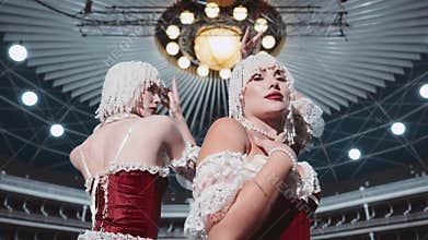 Stylish Burlesque Dancers On Stage