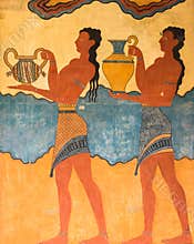 Cup Bearer Fresco Knossos Crete Greece