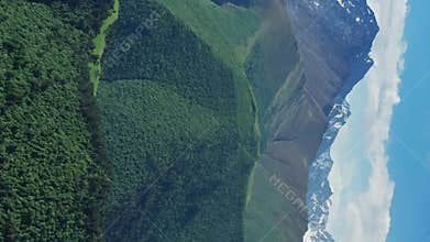 Aerial view on Caucasus Mountains