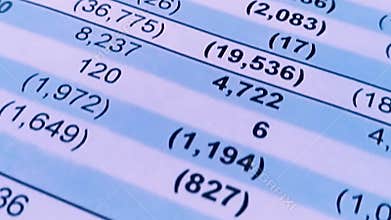 Finance statement report of company. revenue and profit statistics