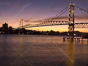 The bridge Hercilio Luz is one of the largest brid