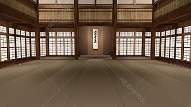 Karate Dojo 3D Animated Illustration Dolly Shot