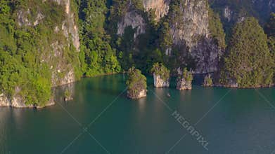 Rocks in Cheow Lan Lake