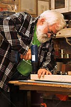 Old man working