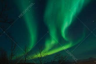 Northern lights (Aurora Borealis) swirls