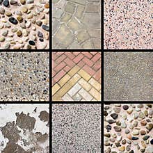 Stone texture collage background