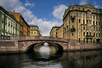 Russia, Saint-Petersburg, Bridges near Neva