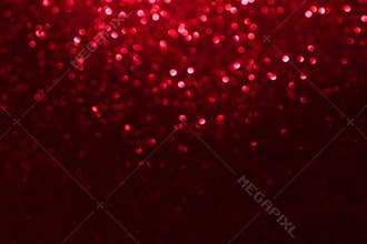 Red glitter bokeh lights Blurred abstract background for Valentines, birthday, anniversary, wedding, new year and Christmas