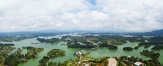 The Lake Of Guatape Seen From The Top Of The El Penon in Colombia