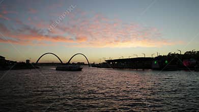 Elizabeth Quay Bridge sunset