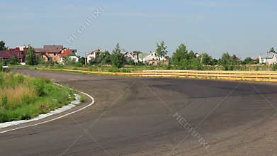 Legendary Porsche 911 wide landscape view. Speed rally racing car