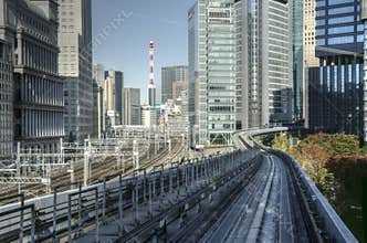 Tokyo railway tracks
