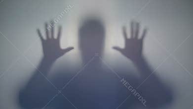 Mysterious silhouette frightens with sharp moves, supernatural