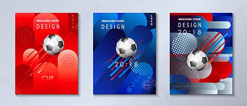 World Cup 2026 EURO Soccer Competition Football Abstract Modern Brochure Cover set vector template