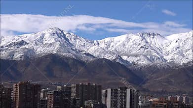 Mountain snow and landscape n Chile
