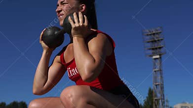 Hot Fitness Female Working Out
