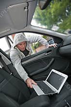 Stealing a laptop