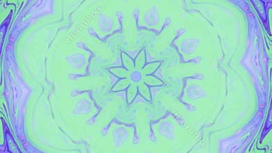 Abstract motion graphics background. Hypnotic mandala for meditation. Kaleidoscope stage visual effect for concert