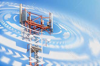base station network operator. 5G. 4G, 3G mobile technologies.
