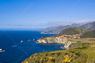 Nature scene on monterey bay