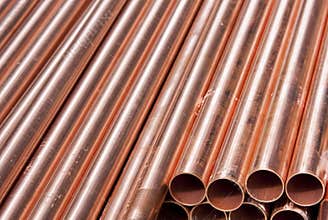 Copper Plumbing Pipes Texture Background