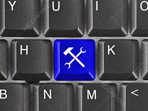 Computer keyboard with tools key