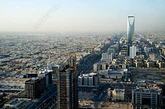 View of Riyadh and Kingdom tower