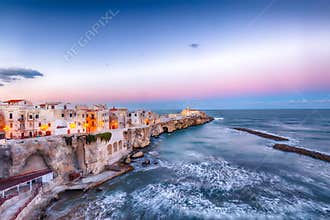 Vieste - beautiful coastal town on the rocks in Puglia