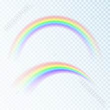 Color Abstract Rainbow. Spectrum of light, seven colors. Vector illustration isolated on transparent background