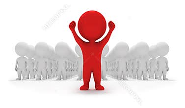 3d small people - volunteers