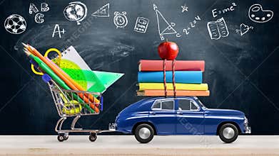 Back to school car animation