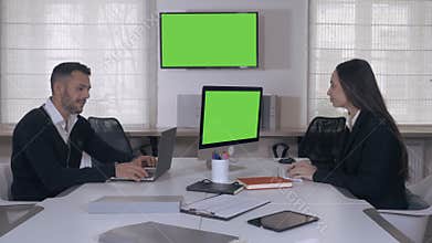 Business partners at work