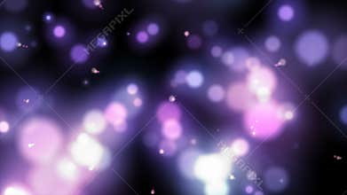 4K Abstract background Particle defocusing animation with grain processed