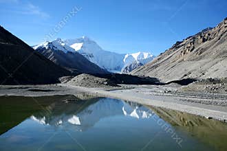 Mount Everest from the base camp