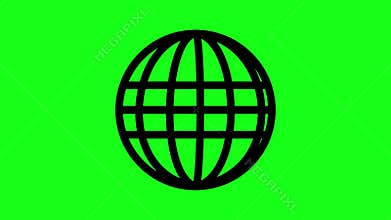 Animated spinning globe