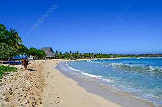 Popular Natadola Beach, Viti Levu Island, Fiji