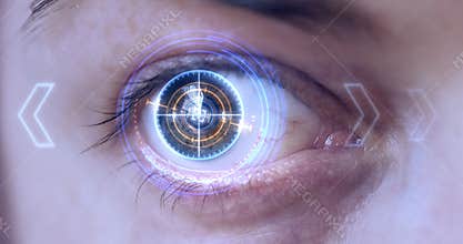 Futuristic Eye HUD / monitor.