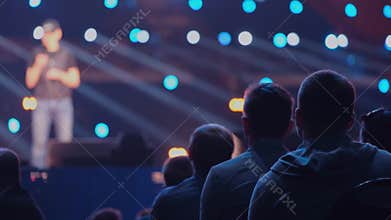 Audience listens to the lecturer at the conference