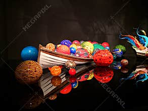 Glass exhibit at the Chihuly Garden and Glass