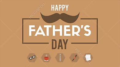 Happy father day brown background