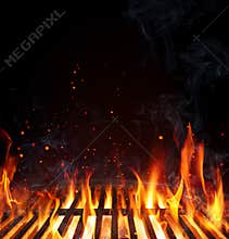 Grill Background - Empty Fired Barbecue