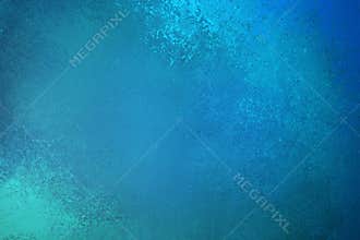 Beautiful blue green background illustration with textured vintage grunge deisng with light and dark teal blue colors and paint